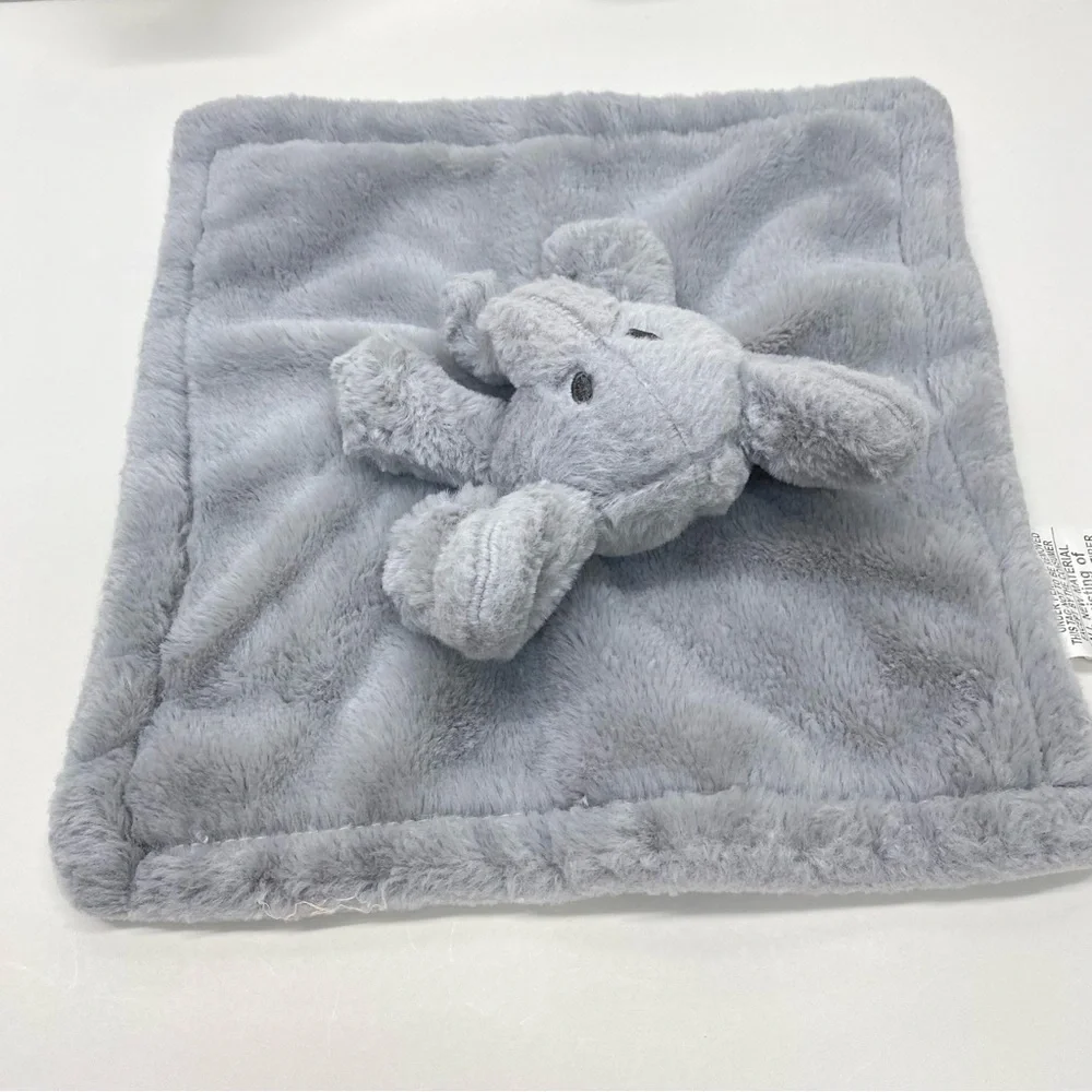 Gray Elephant Lovey Baby Security Blanket By SL Home Fashion Baby Toy Plush Soft